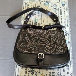 Black and Silver Patricia Nash Leather purse.  New without tags.